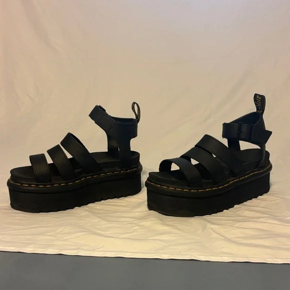 Dr. Martens Black Platform Sandals - Picture 2 of 3